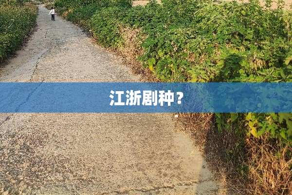 江浙剧种？