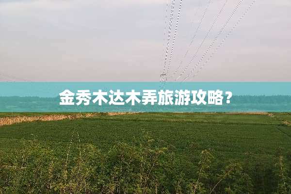 金秀木达木弄旅游攻略？