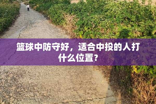 篮球中防守好，适合中投的人打什么位置？
