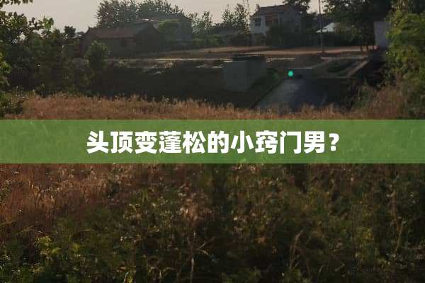 头顶变蓬松的小窍门男？
