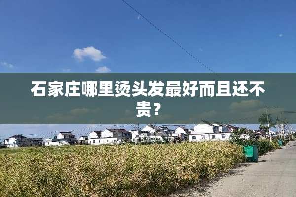 石家庄哪里烫头发最好而且还不贵？