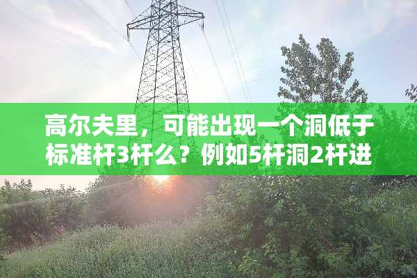 高尔夫里，可能出现一个洞低于标准杆3杆么？例如5杆洞2杆进！