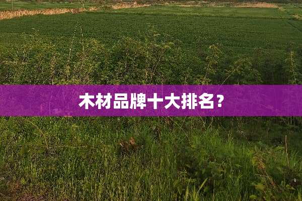 木材品牌十大排名？