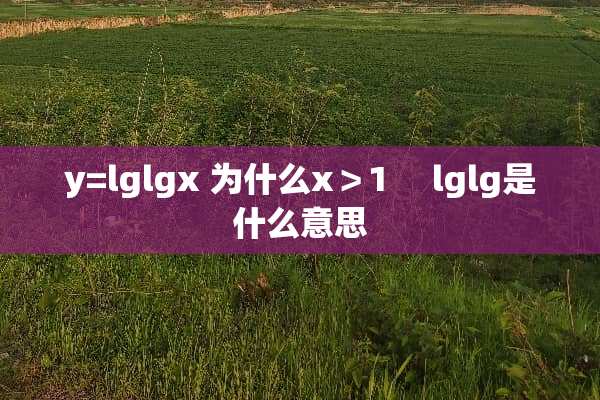 y=lglgx 为什么x＞1 　lglg是什么意思