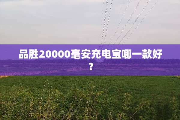 品胜20000毫安充电宝哪一款好？