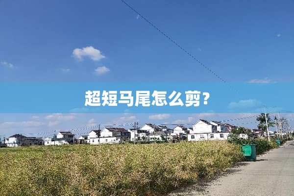 超短马尾怎么剪？