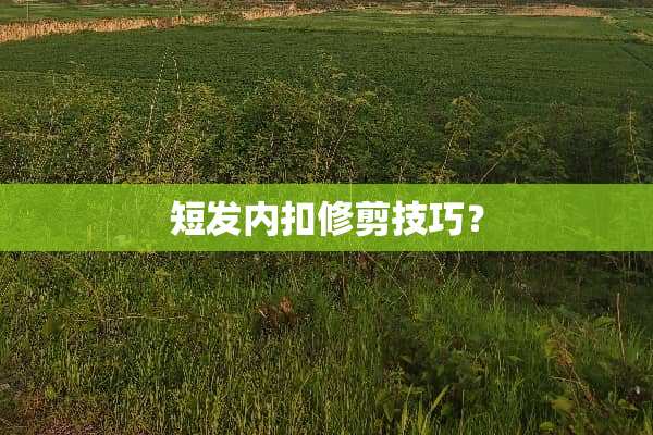 短发内扣修剪技巧？