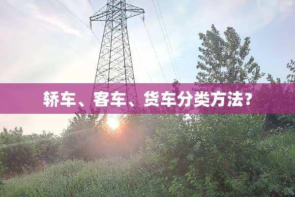 轿车、客车、货车分类方法？
