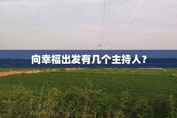 向幸福出发有几个主持人？