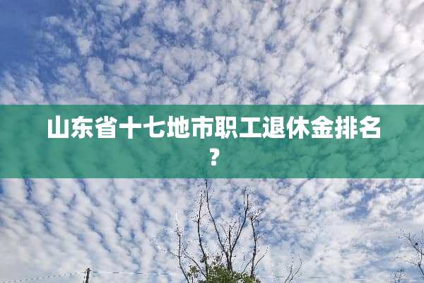 山东省十七地市职工退休金排名？