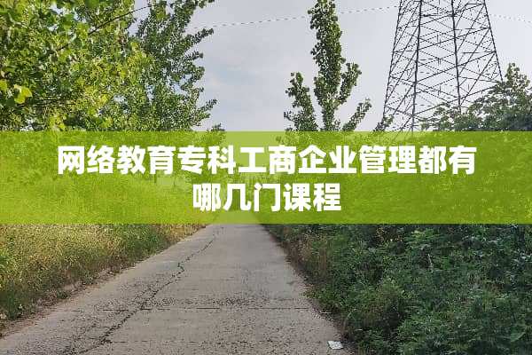 网络教育专科工商企业管理都有哪几门课程