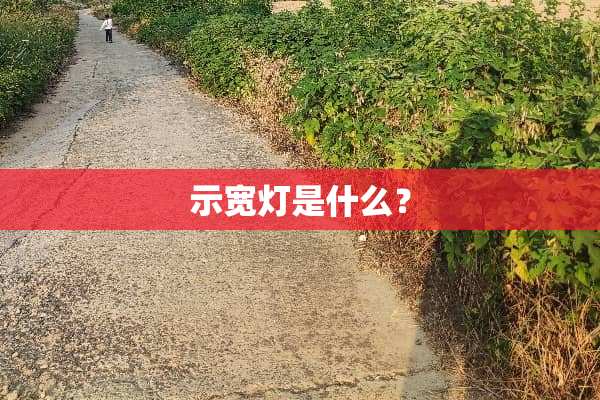 示宽灯是什么？