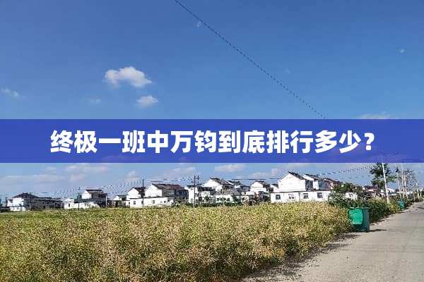 终极一班中万钧到底排行多少？