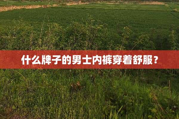 什么牌子的男士**穿着舒服？
