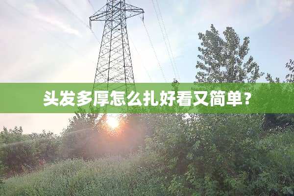 头发多厚怎么扎好看又简单？