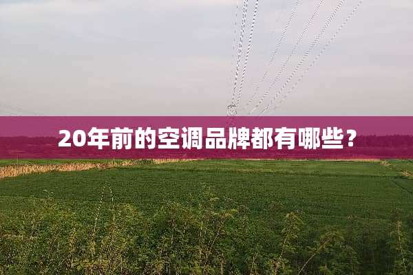 20年前的空调品牌都有哪些？