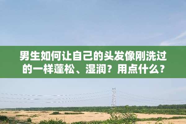 男生如何让自己的头发像刚洗过的一样蓬松、湿润？用点什么？