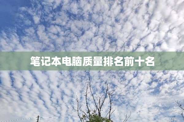 笔记本电脑质量排名前十名