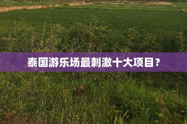 泰国游乐场最刺激十大项目？