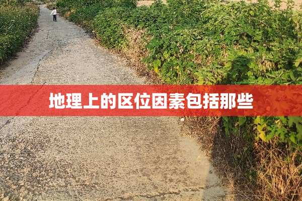 地理上的区位因素包括那些