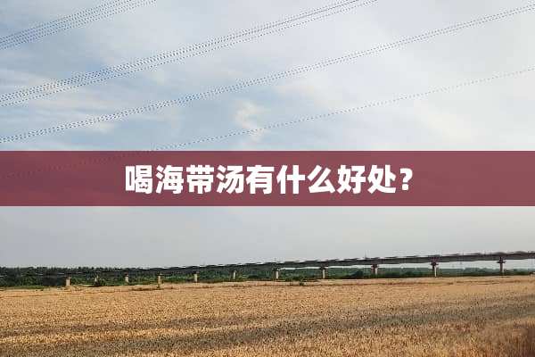 喝海带汤有什么好处？