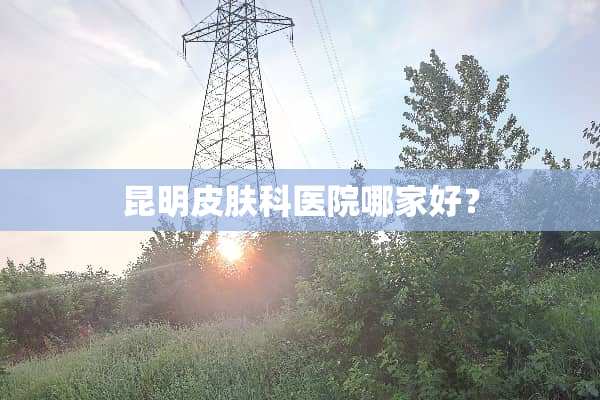 昆明皮肤科医院哪家好？