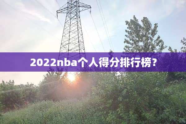 2022nba个人得分排行榜？