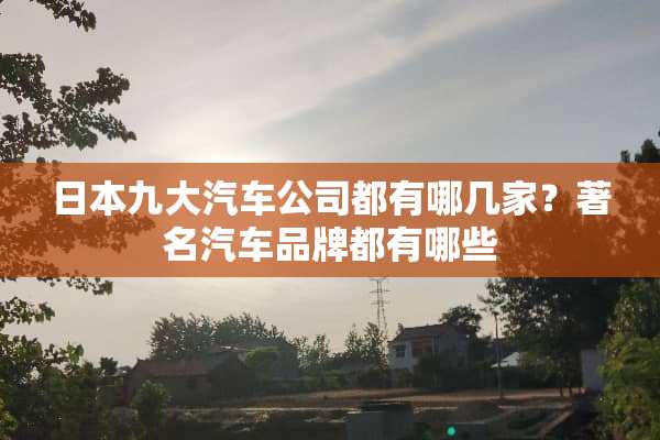 日本九大汽车公司都有哪几家？著名汽车品牌都有哪些