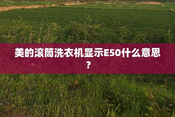 美的滚筒洗衣机显示E50什么意思？