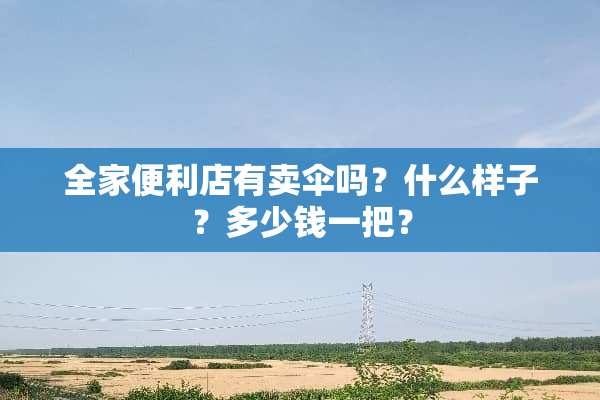 **便利店有卖伞吗？什么样子？多少钱一把？
