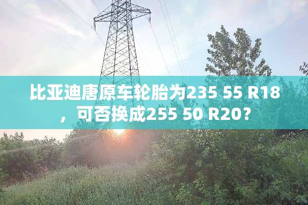 比亚迪唐原车轮胎为235 55 R18，可否换成255 50 R20？