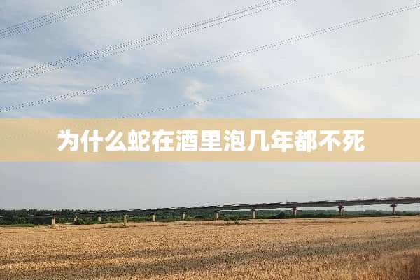 为什么蛇在酒里泡几年都不死