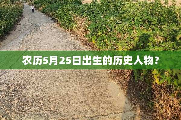 农历5月25日出生的历史人物？