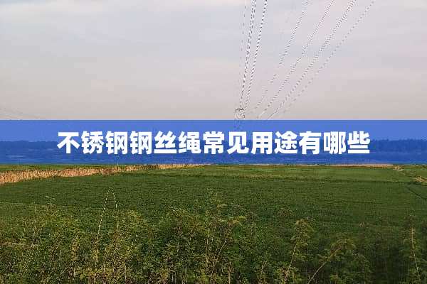 不锈钢钢丝绳常见用途有哪些
