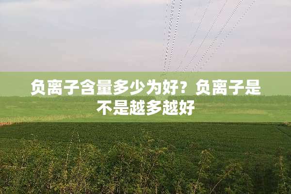 负离子含量多少为好？负离子是不是越多越好