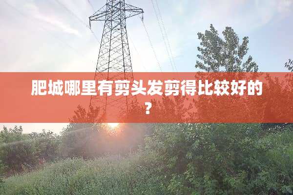 肥城哪里有剪头发剪得比较好的？