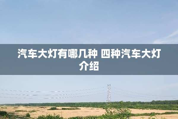 汽车大灯有哪几种 四种汽车大灯介绍