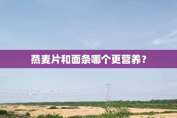 燕麦片和面条哪个更营养？
