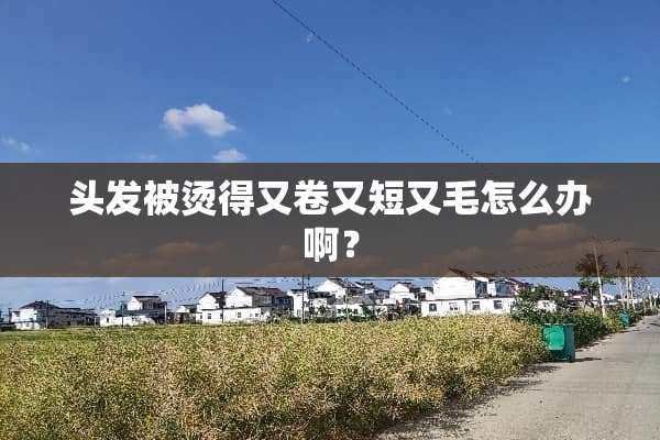 头发被烫得又卷又短又毛怎么办啊？
