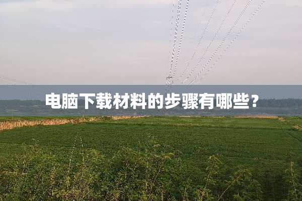 电脑下载材料的步骤有哪些？