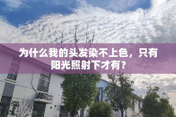 为什么我的头发染不上色，只有阳光照射下才有？