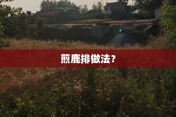 煎鹿排做法？