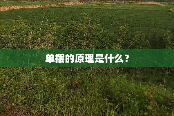 单摆的原理是什么？