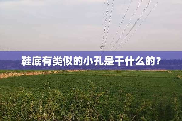 鞋底有类似的小孔是干什么的？