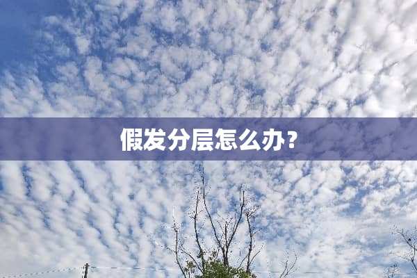 假发分层怎么办？