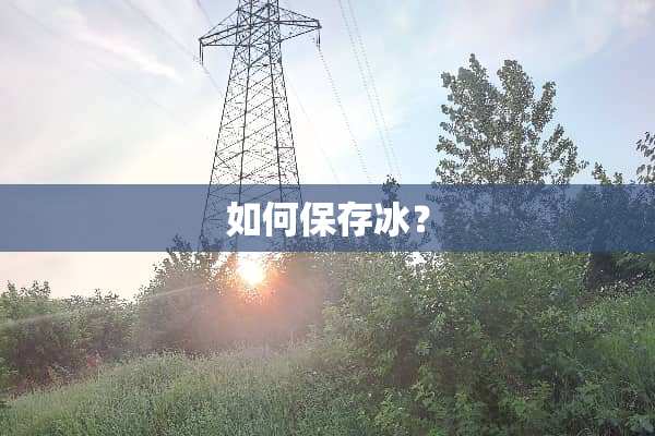如何保存冰？