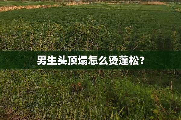 男生头顶塌怎么烫蓬松？