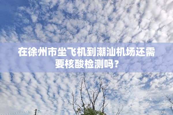 在徐州市坐飞机到潮汕机场还需要核酸检测吗？