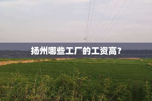 扬州哪些工厂的工资高？