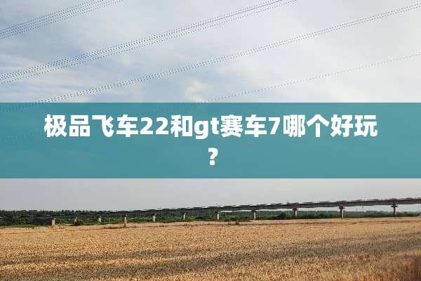 极品飞车22和gt赛车7哪个好玩？